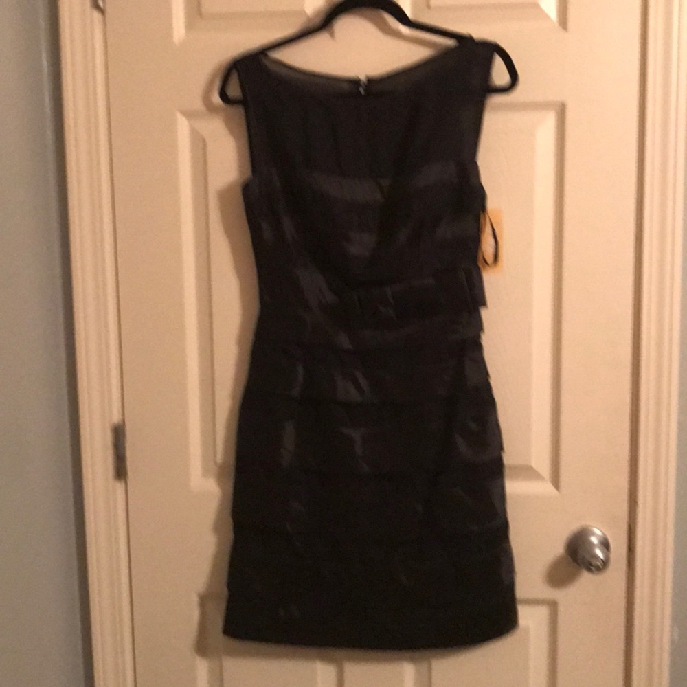 Sexy black cocktail dress lined w lace and satin